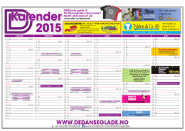 Kalender 2015 - De Danseglade