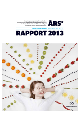 NorgesGruppen Årsrapport 2013