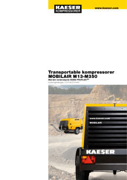 Transportable kompressorer MOBILAIR M13-M350