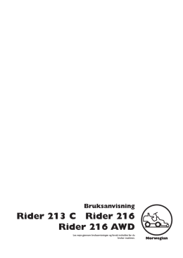 OM, Rider 213 C, Rider 216, Rider 216 AWD, 2012