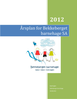 Årsplan 2012-2013 - Bekkeberget barnehage