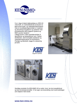 KEN Laundry Systems tilbyr to serier av