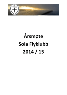 Årsmøte Sola Flyklubb 2014 / 15