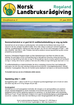 Trykk her for å åpne - Norsk Landbruksrådgiving Rogaland