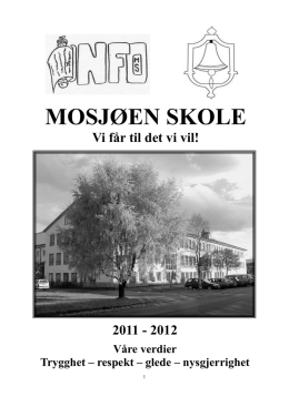 Personalet ved Mosjøen skole 2011/2012