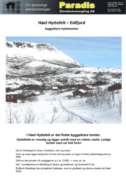 Høel Hyttefelt – Eidfjord