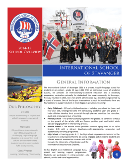 2014-15 School Overview - the International School of