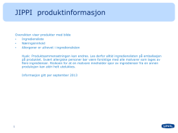 JIPPI produktinformasjon