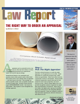 the right way to order an appraisal - Elliott & Associates Attorneys at
