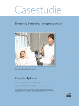 Simulering integreres i sykepleiepensum Kempten, Tyskland