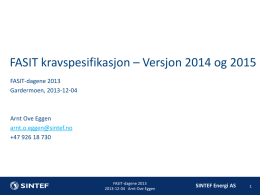 FASIT kravspesifikasjon – Versjon 2014 og 2015