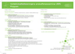 Kollektivtrafikkforeningens anskaffelsesseminar 2015 Program