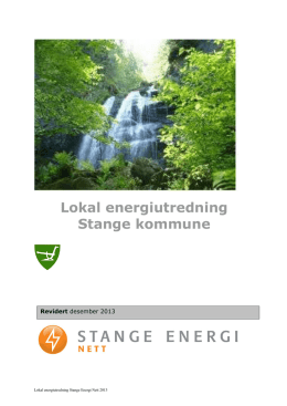 Lokal energiutredning Stange kommune