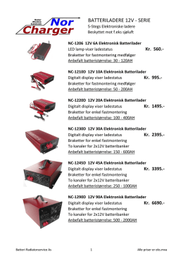 Kr. 995. - Batteri & Radiatorservice AS