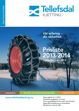 Prisliste 2013-2014 - Tellefsdal Kjetting
