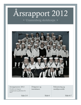 Årsberetning 2012 - Uranienborg Skolekorps