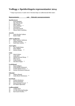 Vedlegg 1: Speidertingets representanter 2014