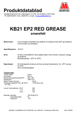 Produktdatablad KB21 EP2 RED GREASE