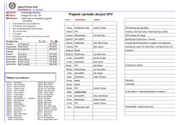 Program i perioden Jan-juni 2014