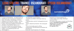 Ledig stilling- Trainee Oseanografi - Fysisk