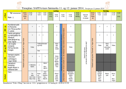 Detaljert timeplan oppdatert 9. januar 2014
