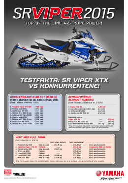 Testfakta: SR Viper XTX (pdf 1 MB) - Yamaha