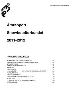 Snowboardforbundets årsrapport 11/12