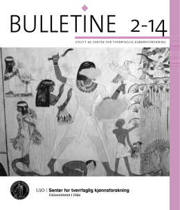 lese i fullformat (pdf) - Senter for tverrfaglig kj&oslash;nnsforskning