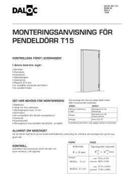 Montageanvisning T15
