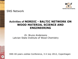 Activities of Nordic-Baltic Network on wood material science