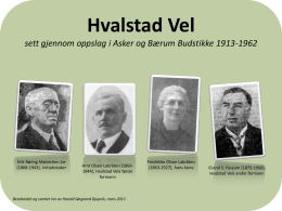 Hvalstad Vel 1913-1962