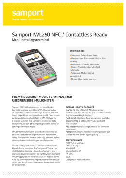 Samport IWL250 NFC / Contactless Ready