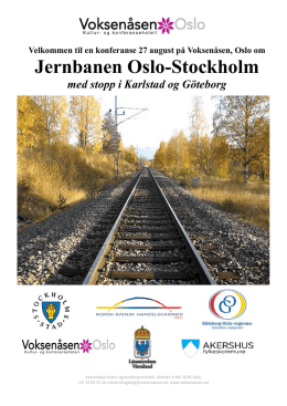Jernbanen Oslo-Stockholm - Göteborg-Oslo
