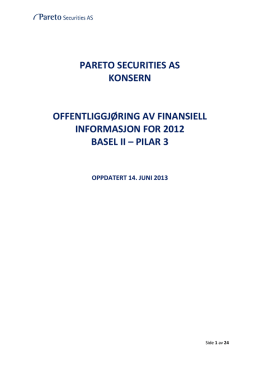 pilar 3 - Pareto Securities