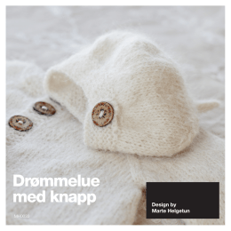 Drømmelue med knapp - Design by Marte Helgetun