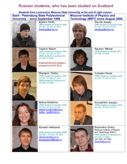 Russian students, who has been studied on Svalbard