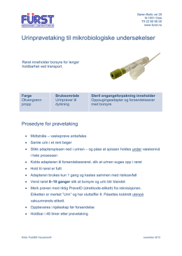 Se PDF om urinprøvetaking til mikrobiologiske undersøkelser.