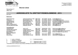 adresseliste til driftsstyremedlemmene - 2013