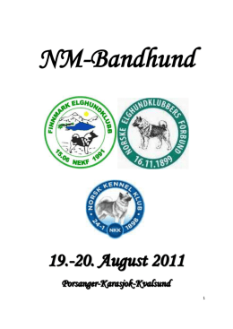 19.-20. August 2011 - FINNMARK ELGHUNDKLUBB
