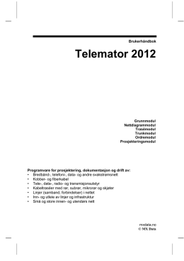 Brukerhåndbok Telemator 2012