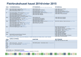 Fleirbrukshuset haust 2014/vinter 2015