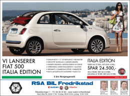 VI LANSERER FIAT 500 ITALIA EDITION
