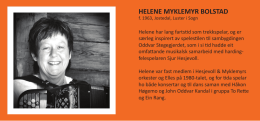 HELENE MYKLEMYR BOLSTAD - Sogn og Fjordane folkemusikklag