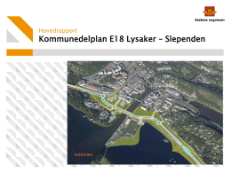 Kommunedelplan E18 Lysaker – Slependen