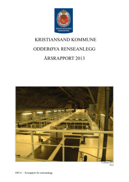kristiansand kommune odderøya renseanlegg årsrapport 2013