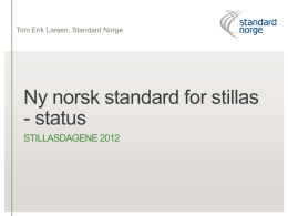 Ny norsk standard for stillas