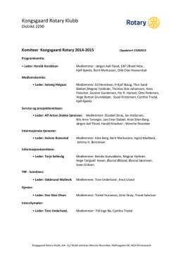 2014-2015 - kongsgaard rotary klubb