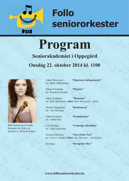 Program - Follo seniororkester