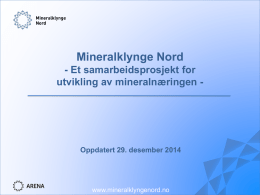 samarbeidsprosjekt - Mineralklynge Nord