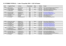 IL SVERRE FOTBALL – Leder-/Trenerliste 2014 – G/J11 til Senior.